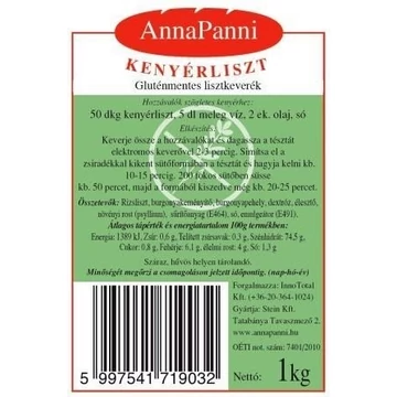 AnnaPanni gluténmentes kenyérliszt 1000g