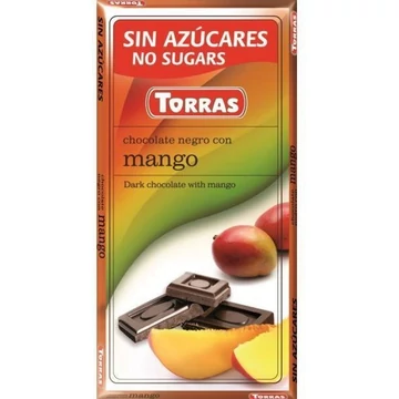 Torras glutén- és cukormentes étcsokoládé mangó 75g