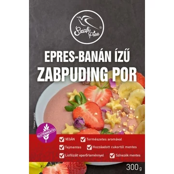 Szafi Free eper-banán ízû zabpudingpor 300g