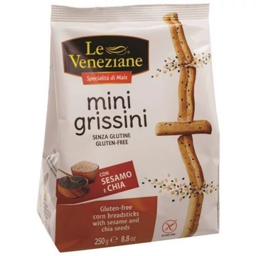 Le Veneziane gluténmentes szezám-és chia magos grissini 250g