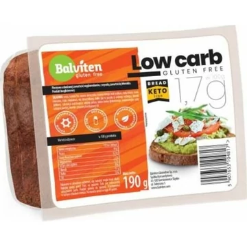 Balviten gluténmentes low carb szénhidrátcsökkentett kenyér 190 g