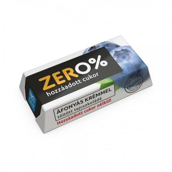 Szerencsi zero áfonya ízû krémmel töltött tejcsokoládé édesítõszerrel 21 g