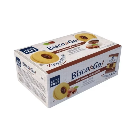 Nutri Free bisco&go mogyorókrémmel töltött linzer 4x40g 160 g