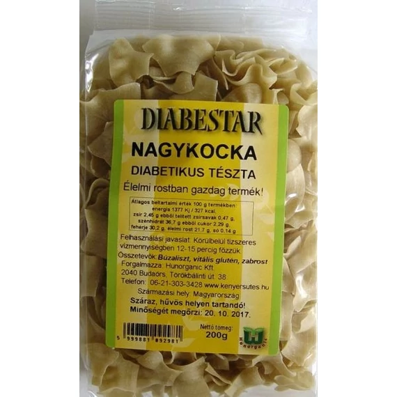 Diabestar tészta nagykocka 200g