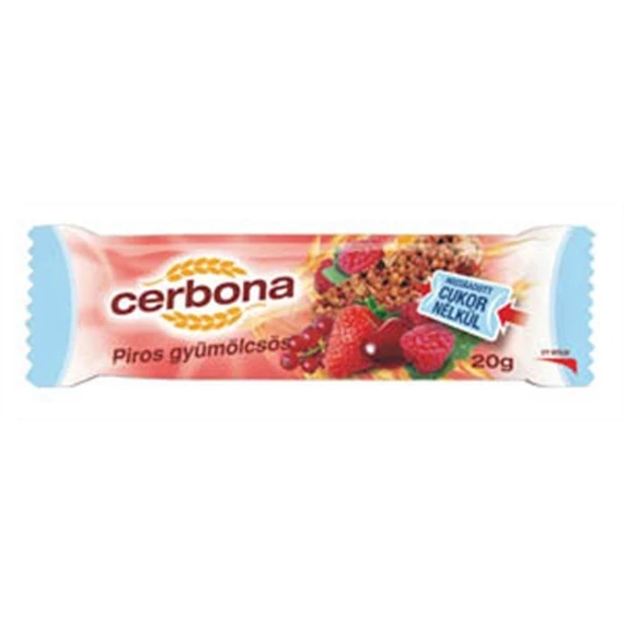 Cerbona cukormentes pirosgyümölcsös szelet 20g