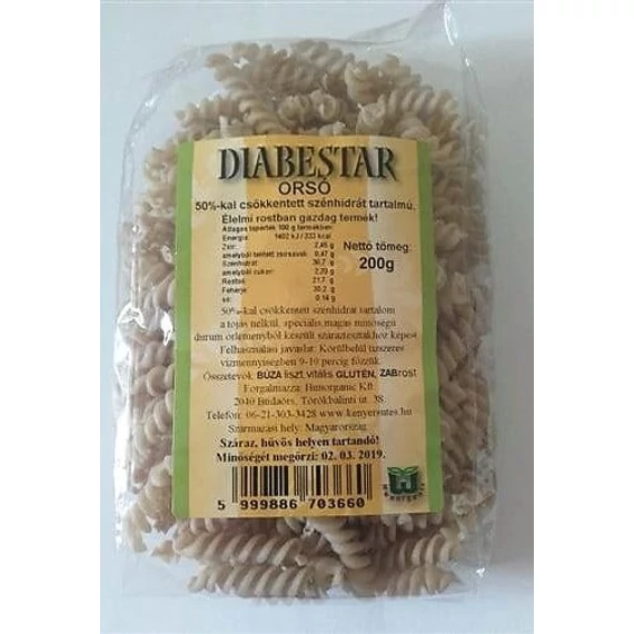 Diabestar tészta orsó 200g