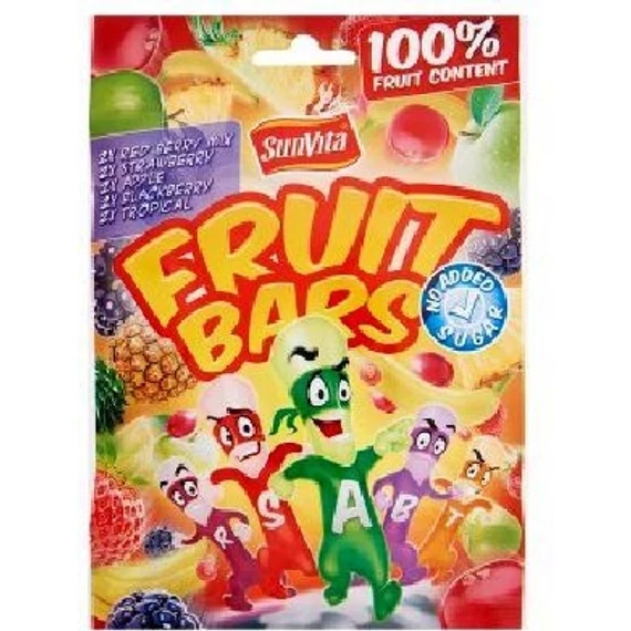 Sunvita gyümölcsszelet fruit bars 10db 150g