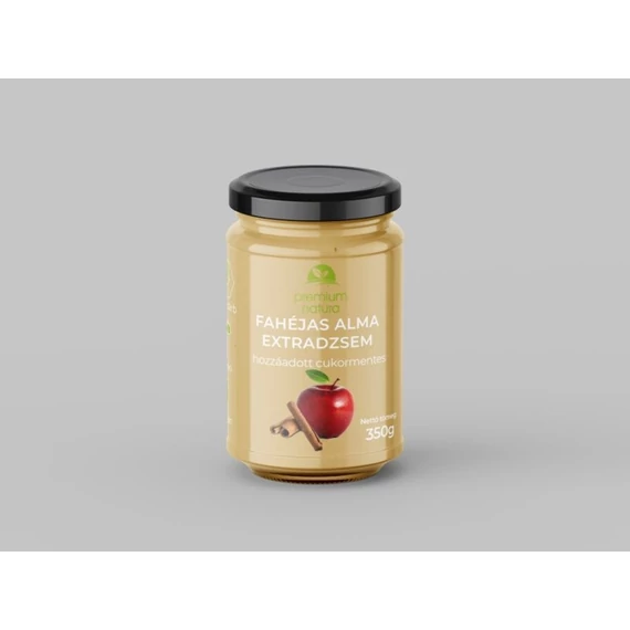 Premium Natura csökkentett energia tartalmú extra dzsem édesítõszerekkel fahéjas alma 350 g
