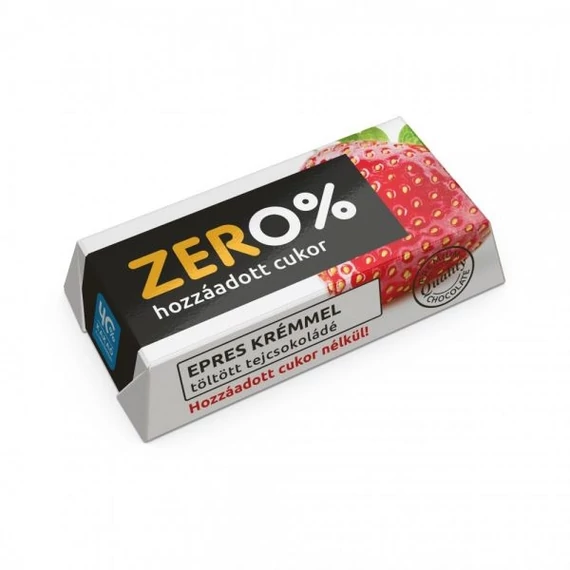 Szerencsi zero eper ízû krémmel töltött tejcsokoládé édesítõszerrel 21 g