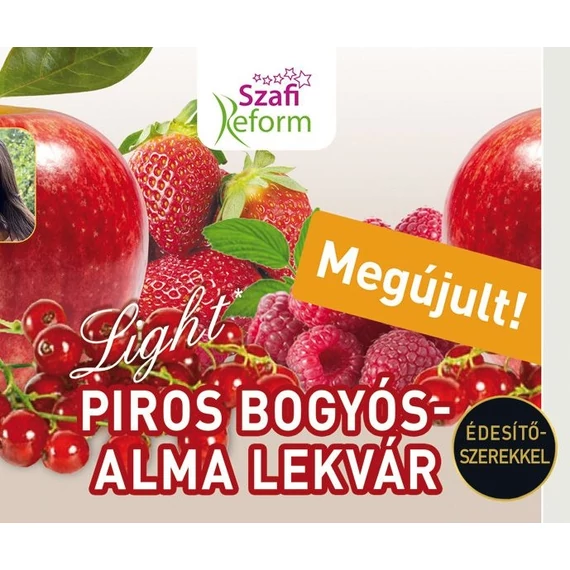 Szafi Reform Piros bogyós-alma lekvár 350g