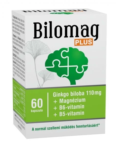 Bilomag plus 110mg gingko biloba kivonatot tartalmazó étrend-kiegészítõ kapszula 60 db