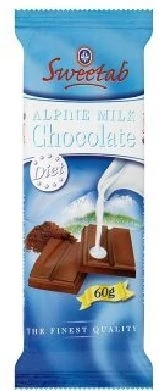 Sweetab tejcsokoládé fruktózzal 60g