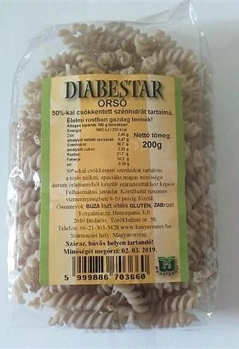 Diabestar tészta orsó 200g