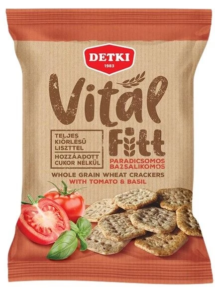 Detki vitál fitt teljeskiõrlésû kréker paradicsom-bazsalikom 100 g