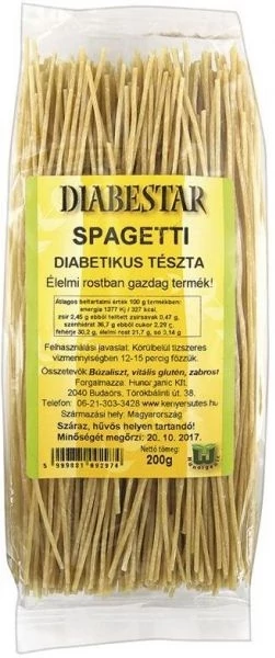 Diabestar tészta spagetti 200g