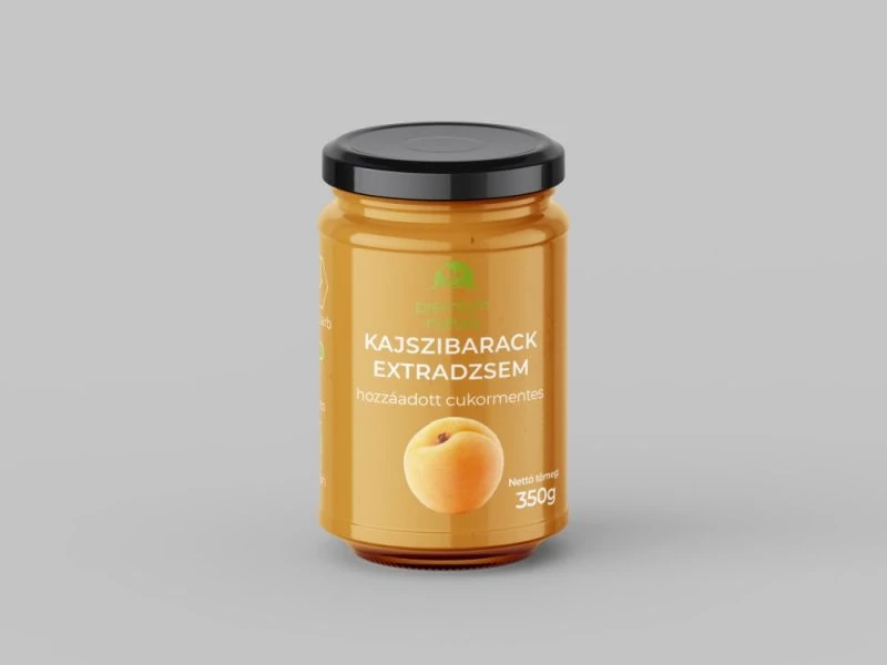 Premium Natura csökkentett energia tartalmú extra dzsem édesítõszerekkel kajszibarack 350 g