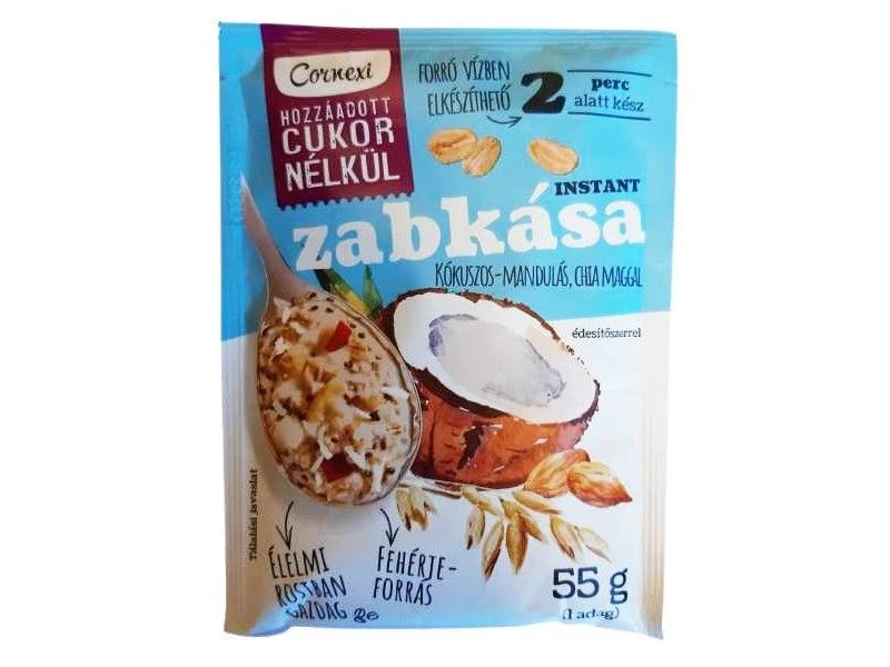 Cornexi zabkása kókusszal, mandulával, chia maggal hcn 55 g