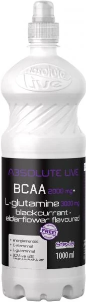 Absolute Live BCAA + L-glutamine ribizli - bodzavirág ital 1000ml