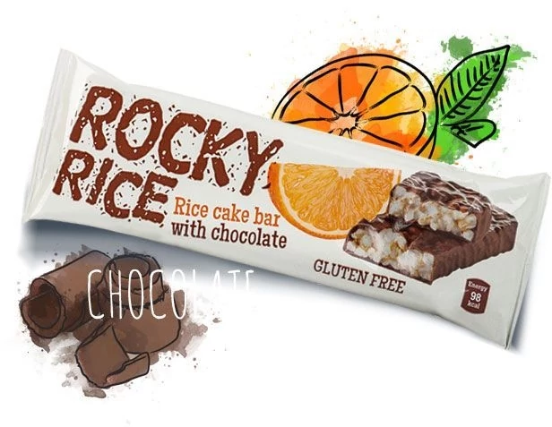 Rocky Rice puffasztott rizsszelet narancs 18g